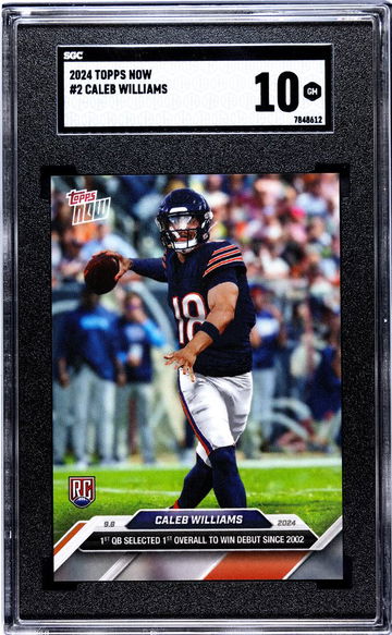 2024 TOPPS CALEB WILLIAMS NOW #2 Rookie RC Limited /28262 SGC 10