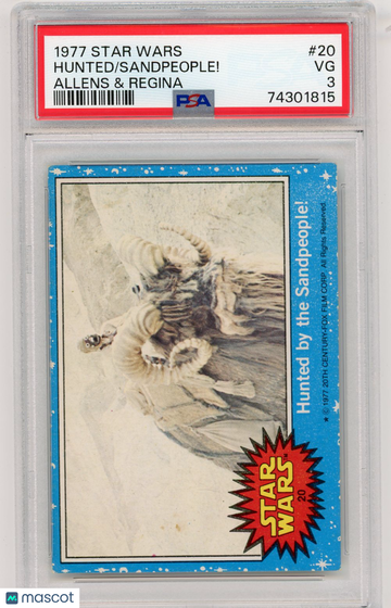 1977 Star Wars Allens & Regina Hunted Sandpeople! #20 PSA 3