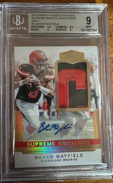 2018 Baker Mayfield Panini Plates and Swatches