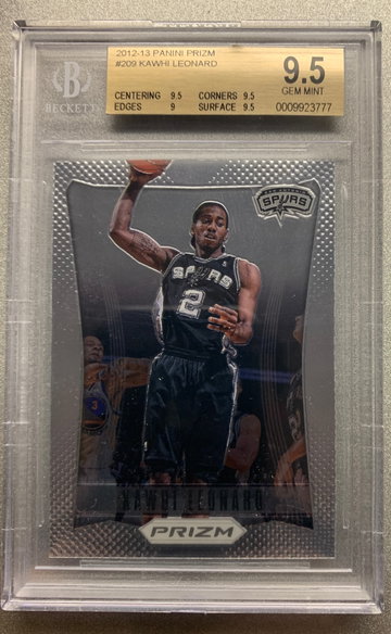 KAWHI LEONARD PANINI PRIZM RC #209 BGS 9.5 GEM MINT