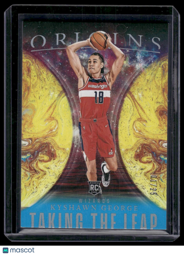 2024-25 Panini Origins Kyshawn George #15 Taking the Leap Turquoise SN