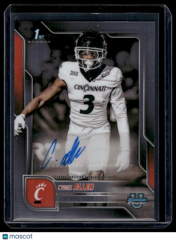 2025 Bowman University Chrome Football Cyrus Allen #BCA-CA Autograph Variation Bowman