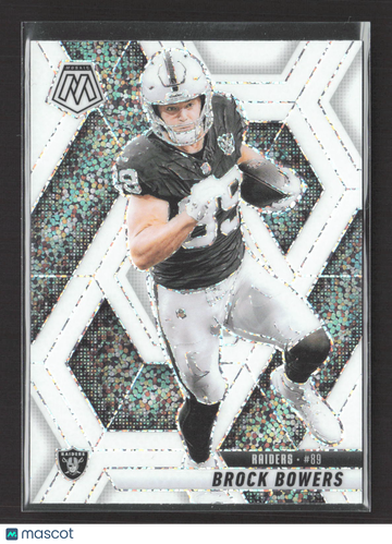 2025 Panini Mosaic Prizm Brock Bowers #5 White Sparkle