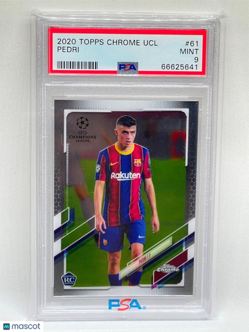 2020 Topps Chrome UEFA Champions League Pedri #61 PSA 9
