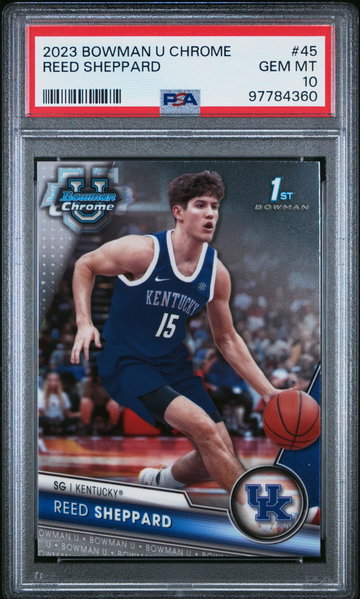 2023 Bowman University Chrome Reed Sheppard #45 PSA 10