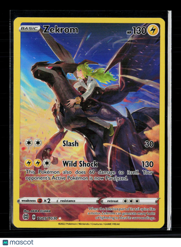2022 Brilliant Stars Zekrom Holo Rare CHR #TG05/TG30