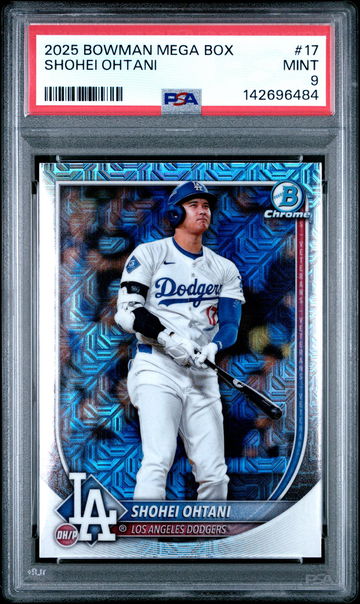 2025 Bowman Mega Box Chrome Prospect Refractor Shohei Ohtani #17 PSA 9