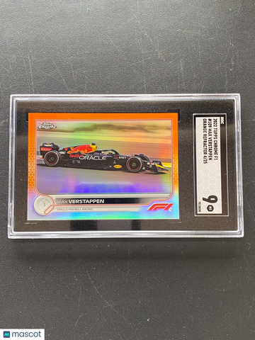 2022 Topps Chrome Formula 1 Max Verstappen #109 Orange Refractor 9