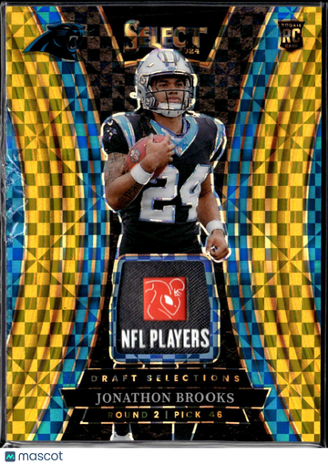 2025 Panini Select Draft Selections Jonathon Brooks #DSM-JBS Gold Checkerboard Prizm RC Memorabilia