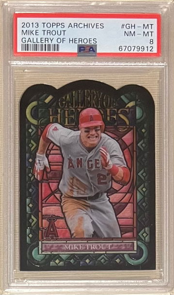 2013 Topps Archives Gallery of Heroes #GH-MT Mike Trout PSA 8