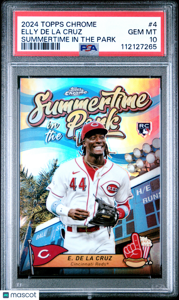 2024 Topps Chrome Summertime In The Park Elly De La Cruz #4 PSA 10