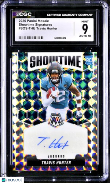 2025 Mosaic Travis Hunter Signatures Rookie 10 9 Panini Authentic