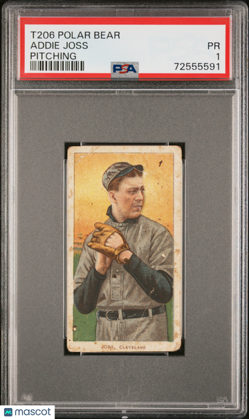 1909-11 T206 Polar Bear Addie Joss Pitching PSA 1
