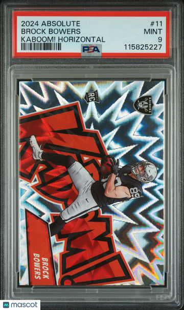 2024 Panini Absolute Kaboom! Horizontal Brock Bowers #11 Rookie PSA 9
