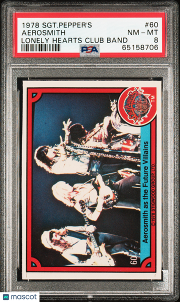 1978 SGT Pepper's Lonely Hearts Club Band Aerosmith #60 PSA 8