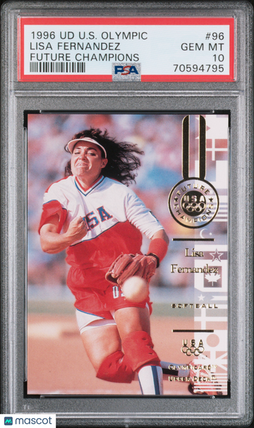 1996 Upper Deck Us Olympic Lisa Fernandez #96 Rookie PSA 10