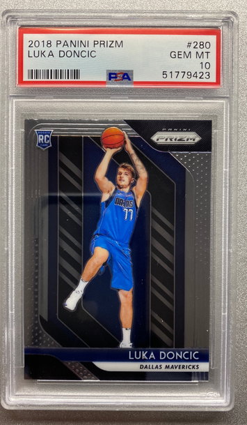 LUKA DONCIC 2018 PANINI PRIZM ROOKIE CARD PSA 10 GEM MINT 