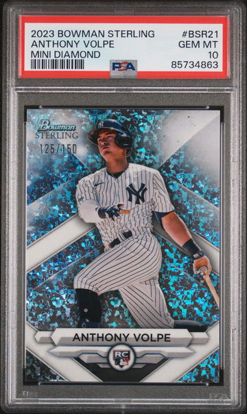2023 Bowman Sterling Mini Diamond Anthony Volpe #BSR21 /150 PSA 10