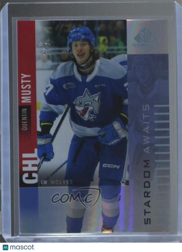 2023-24 Upper Deck SP Game Used CHL Edition Quentin Musty #SA-QM [Base] 1 of 1 Rookie Insert