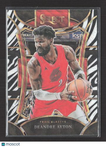 2024 Panini Select Mezzanine Deandre Ayton #390 Zebra Prizm