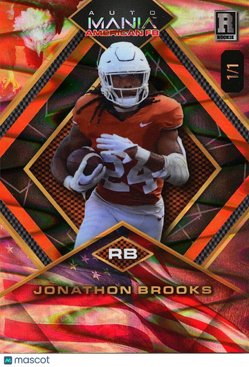 Jonathon Brooks 2024 Wild Card Rookie Orange Texas Longhorns