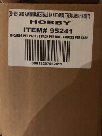 National Treasures Basketball 4 BOX CASE