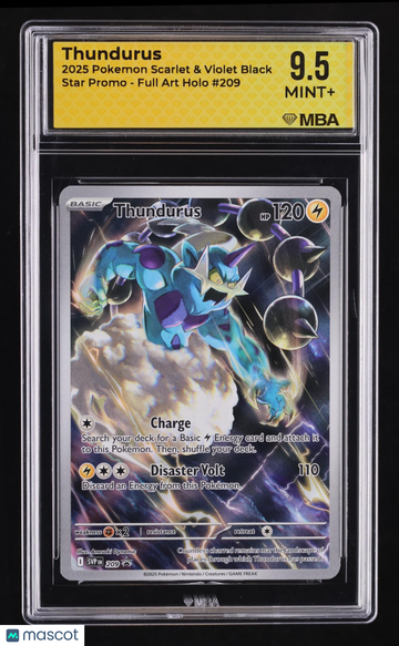 2025 Pokemon Scarlet & Violet Black Star Promo Thundurus Holo MBA 9.5 #209