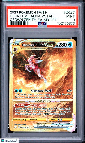 2023 Pokemon Sword And Shield Crown Zenith Orgn. FRM. Palkia VSTAR Crown Zenith-Fa-Secret PSA 9 #GG67