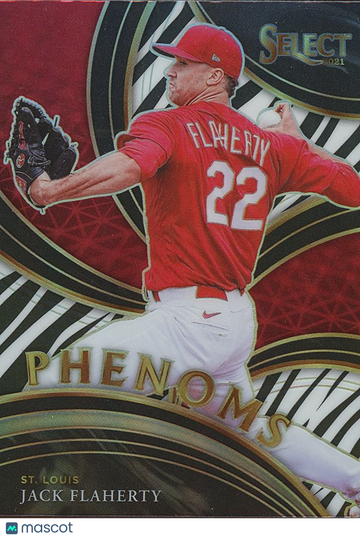 Jack Flaherty 2021 Panini Select Zebra Prizm St. Louis Cardinals