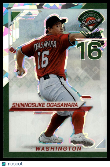 2025 Panini Prospect Edition Shinnosuke Ogasawara #108 Holo Prospect Ticket - Green Ice SN