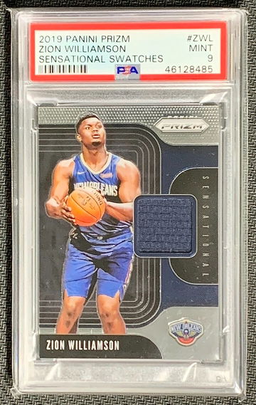 Zion Williamson 2019-20 Panini Prizm Sensational Swatches #ZWL PSA 9 (46128485)