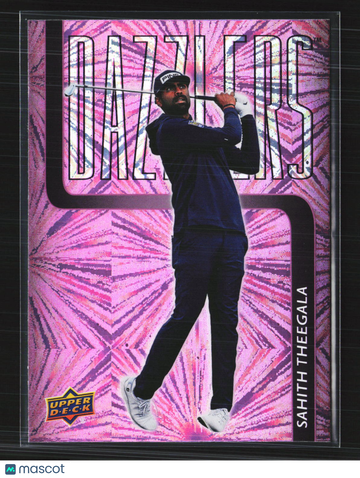 2026 Upper Deck Golf Dazzlers Sahith Theegala #DZ-8 Pink
