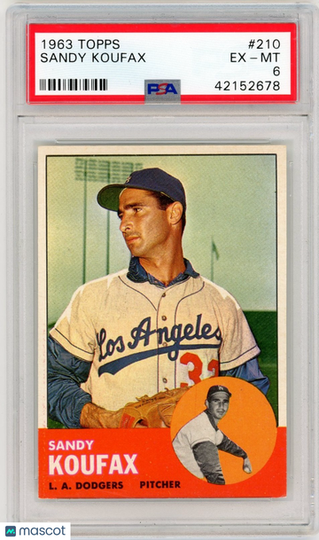 1963 Topps Sandy Koufax #210 PSA 6