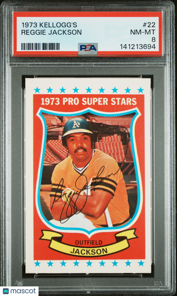 1973 Kellogg's Reggie Jackson #22 PSA 8