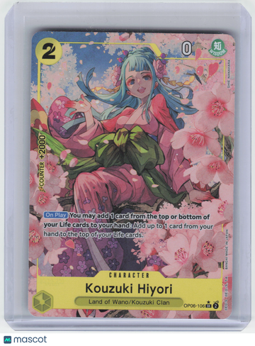 Premium Booster -The Best- (PRB-01) Kouzuki Hiyori Holo Super Rare (Alternate Art) #OP06-106