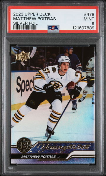 2023 Upper Deck Silver Foil Matthew Poitras #478 PSA 9