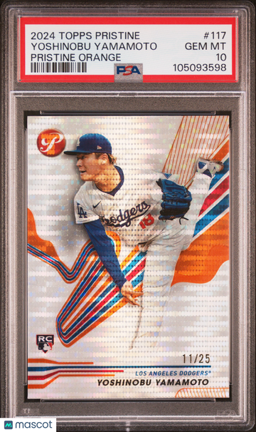 2024 Topps Pristine Yoshinobu Yamamoto #117 Orange /25 PSA 10