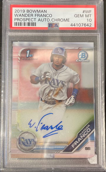 2019 Bowman Chrome Auto Wander Franco PSA 10