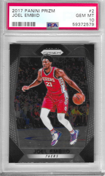 2017 Prizm Joel Embiid PSA 10