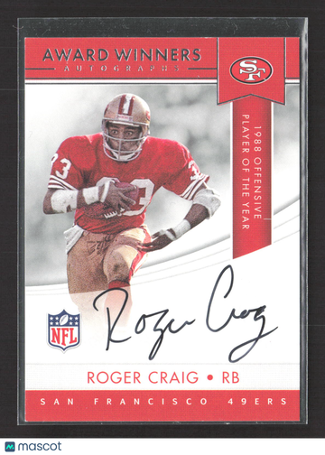 2017 Panini Award Winners Autographs Roger Craig #AWA-RC
