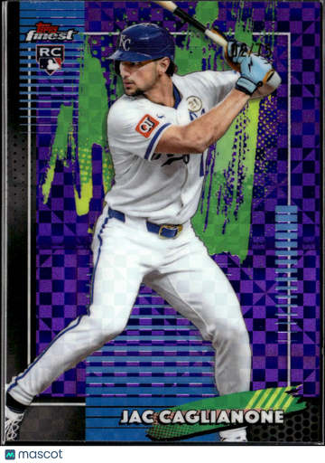 Jac Caglianone 2026 Topps Finest RC Purple Checkerboard /75 Kansas City Royals