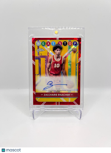 2024 CHROME ZACCHARIE RISACHER SAPPHIRE NEXT STOP RED REFRACTOR AUTO /5 RC