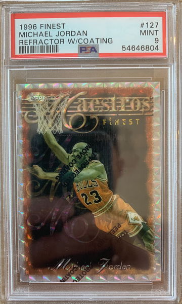 1996 Finest Michael Jordan Refractor #127 PSA 9 Mint Fresh Slab