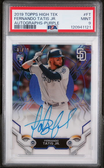 2019 Topps High Tek Purple Fernando Tatis Jr. #HTA-FT RC Auto /99 PSA 9
