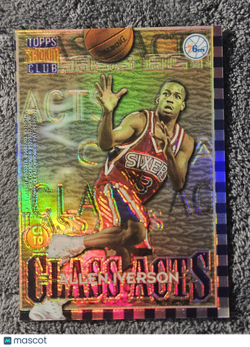 1997 Topps Stadium Club Class Acts Dikembe Mutombo Allen Iverson #CA10 Refractor