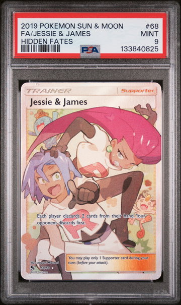 2019 Pokemon Sun and Moon Hidden Fates James/Jessie #68 PSA 9