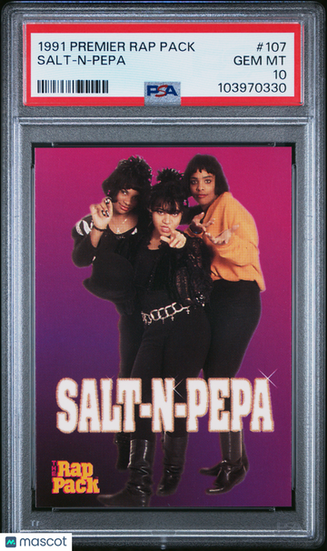 1991 Premier Rap Pack SPINDERALLA Salt-N-Pepa #107 PSA 10