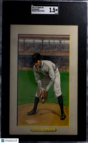 1910 T3 Turkey Red Red Dooin #14 Checklist Back (Offer) SGC 1.5