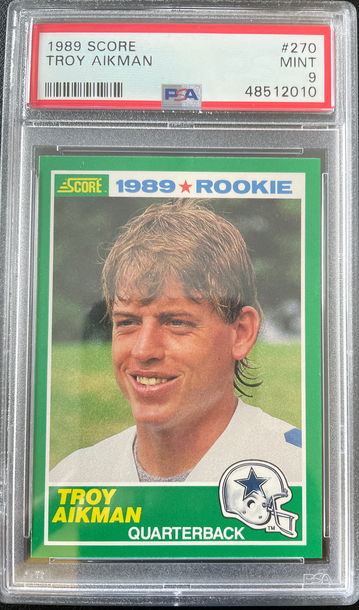 1989 score Troy Aikman PSA 9