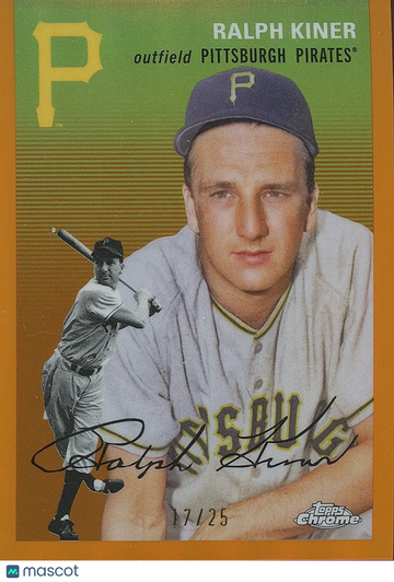 2023 Topps Chrome Ralph Kiner #414 Orange Refractor